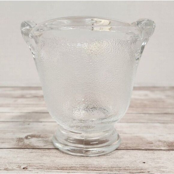 Crystal Clear Frosted Glass Tulip Votive Candle Holder Height 4" Home Decor - Picture 2 of 9